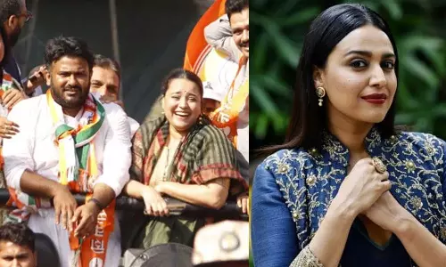 All votes in EVMs with 99 percent battery life go to BJP - Swara Bhaskar reacts after husband Fahad Ahmad trailing to Ajit Pawar NCPs Sana Malik in Maharashtras Anushakti Nagar, Maharashtra assembly polls 2024, Maharashtra assembly election 2024,