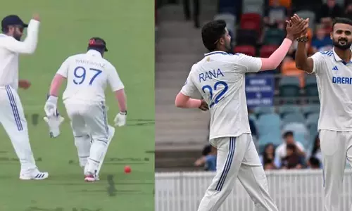 Sarfaraz Khan in the role of wicketkeeper; Rohit Sharma hands off after dropping the ball - Video