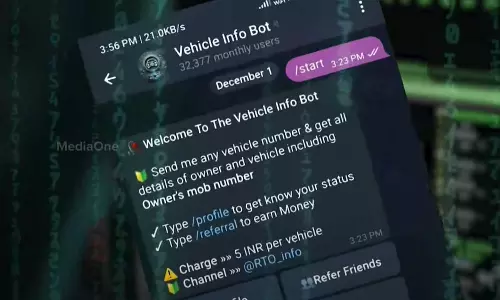 വാഹനനമ്പർ നൽകിയാൽ പൂർണവിവരങ്ങൾ നൽകാൻ ടെലി​ഗ്രാം BOT; മോട്ടോർ വാഹനവകുപ്പിൻ്റെ ഡാറ്റാബേസ് ഹാക്ക് ചെയ്തെന്ന് സൂചന