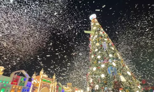 Christmas celebration has started at Dubai Global Village