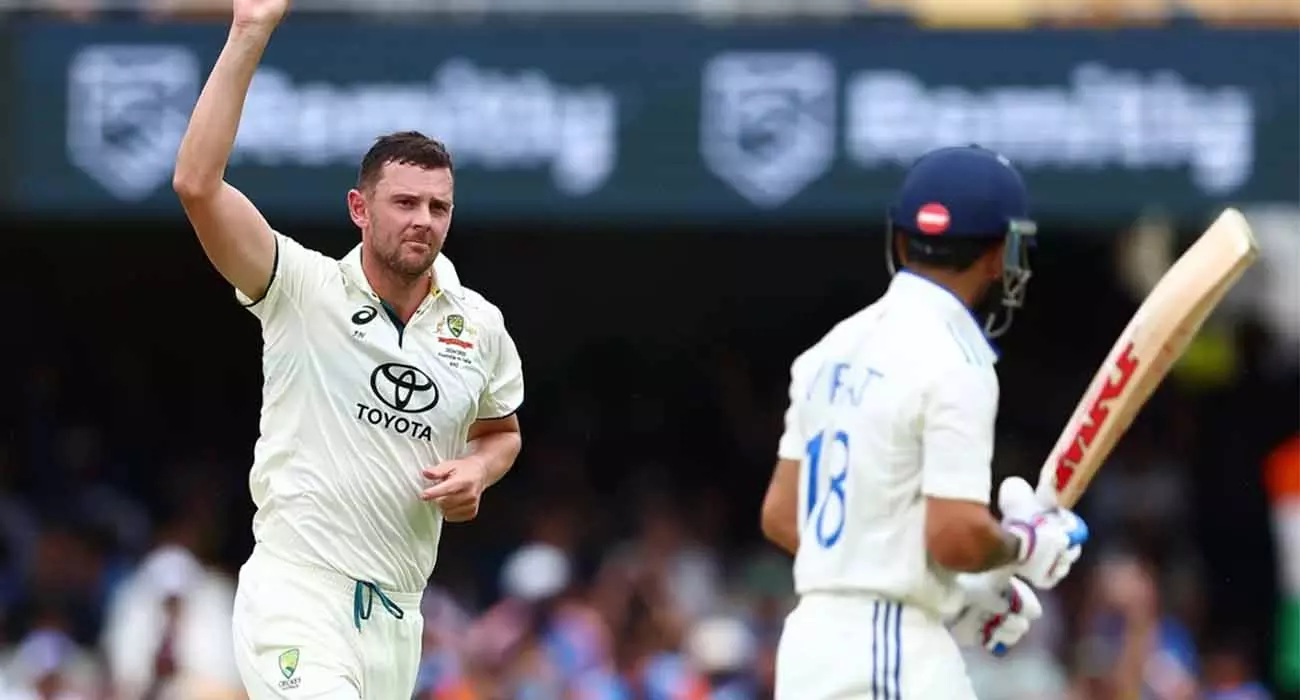 കോഹ്‌ലിയും ഗില്ലും ജയ്‌സ്വാളും പുറത്ത്; ഗാബയിൽ ഓസീസിനെതിരെ  ഇന്ത്യക്ക് ബാറ്റിങ് തകർച്ച