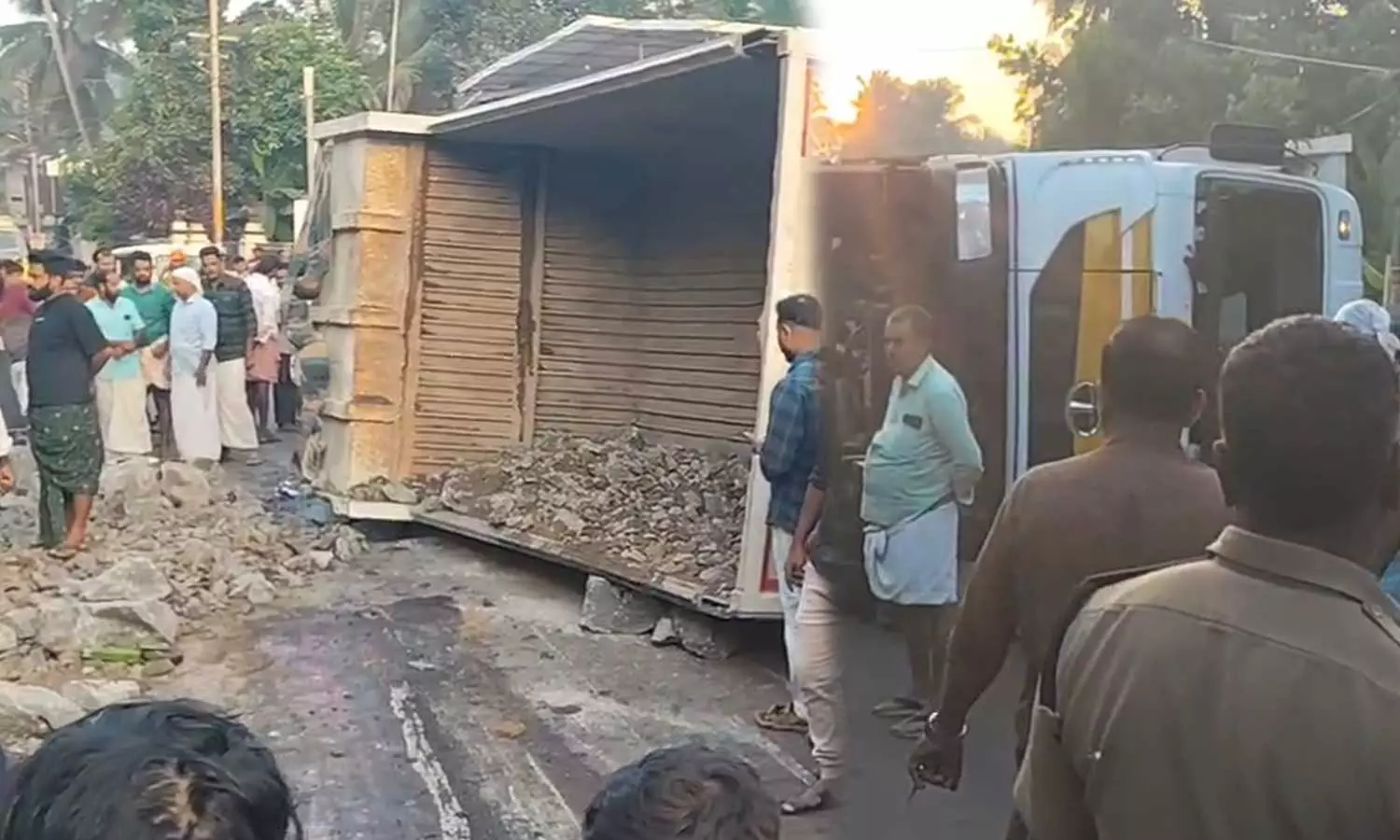 മലപ്പുറം കൊളത്തൂരിൽ ടിപ്പർ ലോറി മറിഞ്ഞ് വഴിയാത്രക്കാരൻ മരിച്ചു