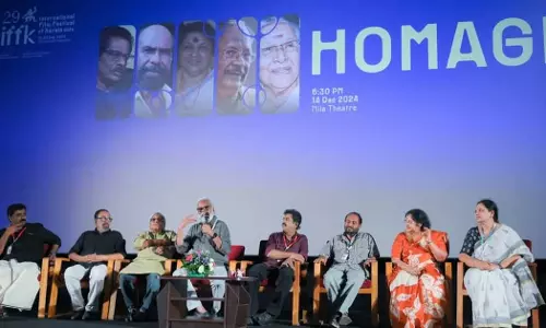 IFFK , Homage, ഐഎഫ്എഫ്കെ ഹോമേജ്,ചെലവൂർ വേണു, ഹരികുമാർ, കവിയൂർ പൊന്നമ്മ, എം മോഹൻ