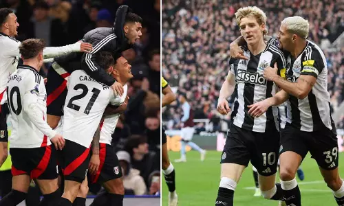 Fulham beat Chelsea with an injury time goal; Big win for Newcastle against Aston Villa
