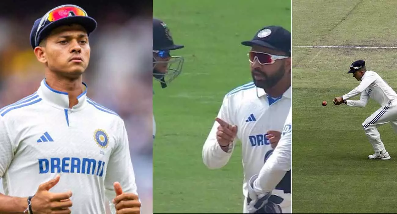 Jaiswal misses three catch chances; Rohit with his hands on his head- video Jaiswal misses three catch chances; Rohit with his hands on his head- video