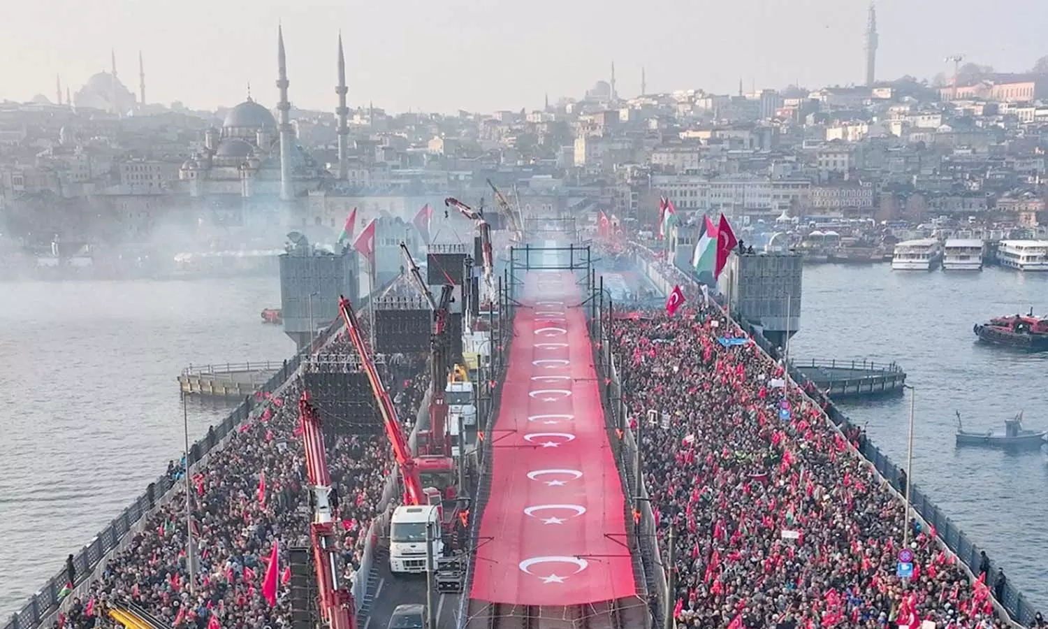 ഫലസ്തീന് ഐക്യദാർഢ്യവുമായി ഇസ്താംബൂളിൽ കൂറ്റൻ റാലി