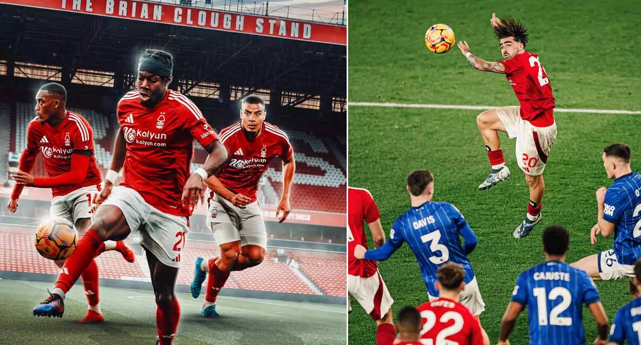 Nottingham Forests surprise in the Premier League; Big trees with trunks in front of Kunjan team