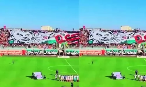 Tunisian soccer fans unveil massive banner hailing slain Hamas chief Sinwar Tunisian soccer fans unveil massive banner hailing slain Hamas chief Sinwar