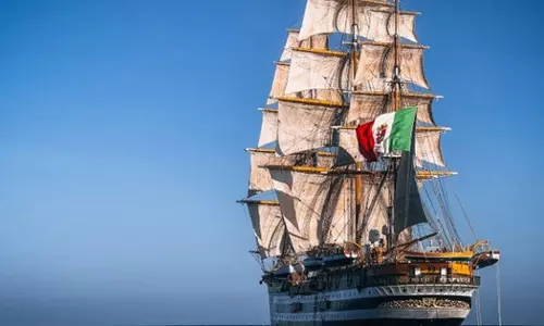Italian ship Amerigo Vespucci reached the coast of Oman