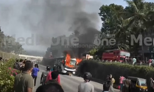 tourist bus fire