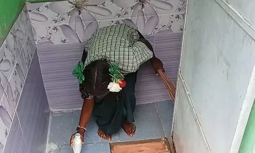 students cleaning school toilet students cleaning school toilet