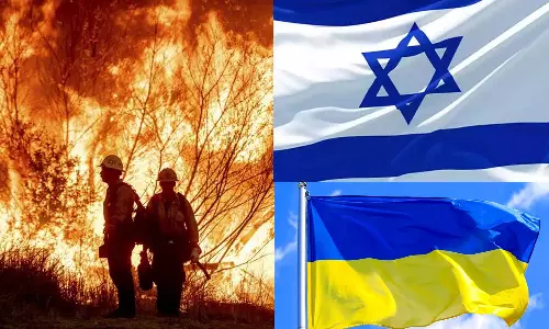 യുക്രൈനും ഇസ്രായേലിനും ശതകോടികൾ; ഞങ്ങൾക്ക് 770 ഡോളർ?; ലോസ് ആഞ്ചലസ് ധനസഹായത്തിൽ യു.എസ് ഭരണകൂടത്തിനെതിരെ പ്രതിഷേധം