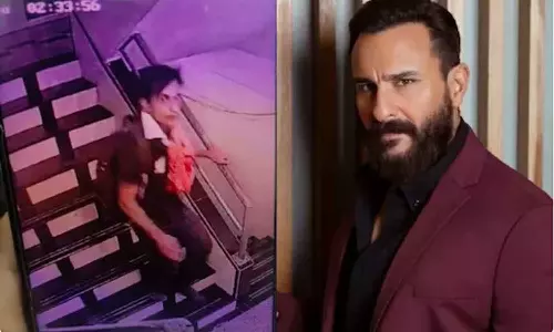 Saif Ali Khans Attacker Seen On CCTV In Building Staircase