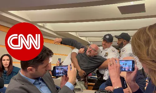 CNN dismisses the journalists who raised Israels Gaza genocide as protesters in Antony Blinkens last press conference,  Sam Husseini, Max Blumenthal,