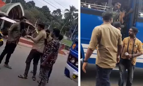സമയത്തെ ചൊല്ലി തർക്കം; ബസ് ജീവനക്കാരുടെ ലൈസൻസ് സസ്പെൻഡ് ചെയ്തു