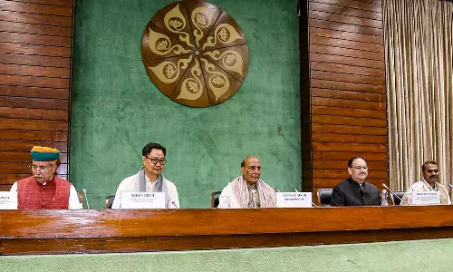 JDU flags One Nation One Election Bill