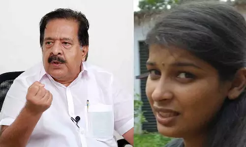 Chennithala against the release of Karanavar murder case accused Sherin Chennithala against the release of Karanavar murder case accused Sherin