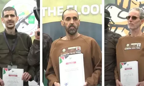 മൂന്ന് ഇസ്രായേലി ബന്ദികളെ ഹമാസ് മോചിപ്പിച്ചു; ശരീരം ശോഷിച്ചുവെന്ന് ബന്ദുക്കൾ