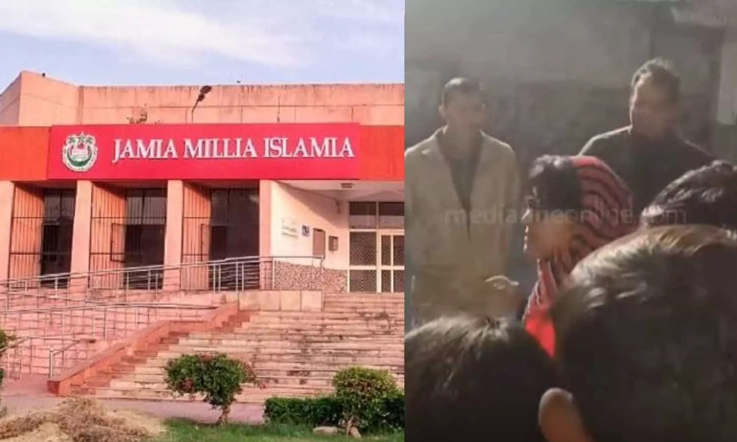 ജാമിഅ മില്ലിയിൽ സമരങ്ങൾ വിലക്കിയതിനെതിരെ പ്രതിഷേധിച്ച വിദ്യാർഥികളെ കസ്റ്റഡിയിൽ എടുത്ത് പൊലീസ്