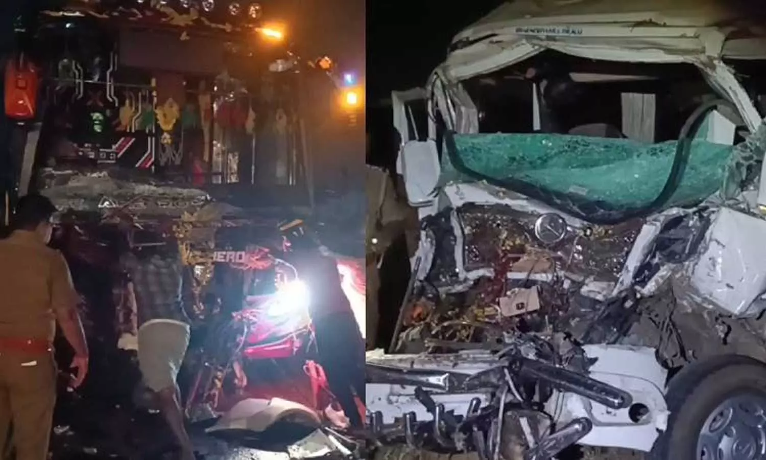 തേനിയിൽ ശബരിമല തീർത്ഥാടകർ സഞ്ചരിച്ച വാനും ബസും കൂട്ടിയിടിച്ച് അപകടം; മൂന്ന് പേർ മരിച്ചു തേനിയിൽ ശബരിമല തീർത്ഥാടകർ സഞ്ചരിച്ച വാനും ബസും കൂട്ടിയിടിച്ച് അപകടം; മൂന്ന് പേർ മരിച്ചു