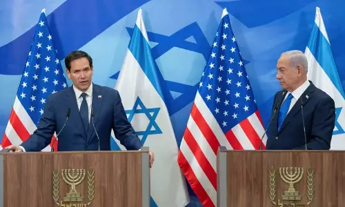 US secretary of state Marco Rubio (left) and Israeli Prime Minister Benjamin Netanyahu US secretary of state Marco Rubio (left) and Israeli Prime Minister Benjamin Netanyahu