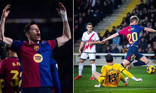 win over Rayo Vaikekano; Barca leads La Liga with 1-0 win over Real win over Rayo Vaikekano; Barca leads La Liga with 1-0 win over Real