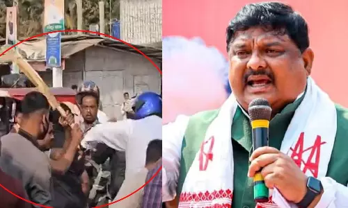 അസമിൽ ക്രിക്കറ്റ് ബാറ്റ് ഉപയോഗിച്ച് കോൺഗ്രസ് എംപി റാഖിബുൽ ഹുസൈന് നേരെ ആക്രമണം അസമിൽ ക്രിക്കറ്റ് ബാറ്റ് ഉപയോഗിച്ച് കോൺഗ്രസ് എംപി റാഖിബുൽ ഹുസൈന് നേരെ ആക്രമണം