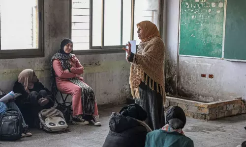 ഞങ്ങള്ക്ക് നല്ല ഭാവി സൃഷ്ടിച്ചെടുക്കണം; രണ്ട് വര്ഷത്തിന് ശേഷം ഗസ്സയിലെ കുട്ടികള് വീണ്ടും സ്കൂളിലെത്തി ഞങ്ങള്ക്ക് നല്ല ഭാവി സൃഷ്ടിച്ചെടുക്കണം; രണ്ട് വര്ഷത്തിന് ശേഷം ഗസ്സയിലെ കുട്ടികള് വീണ്ടും സ്കൂളിലെത്തി