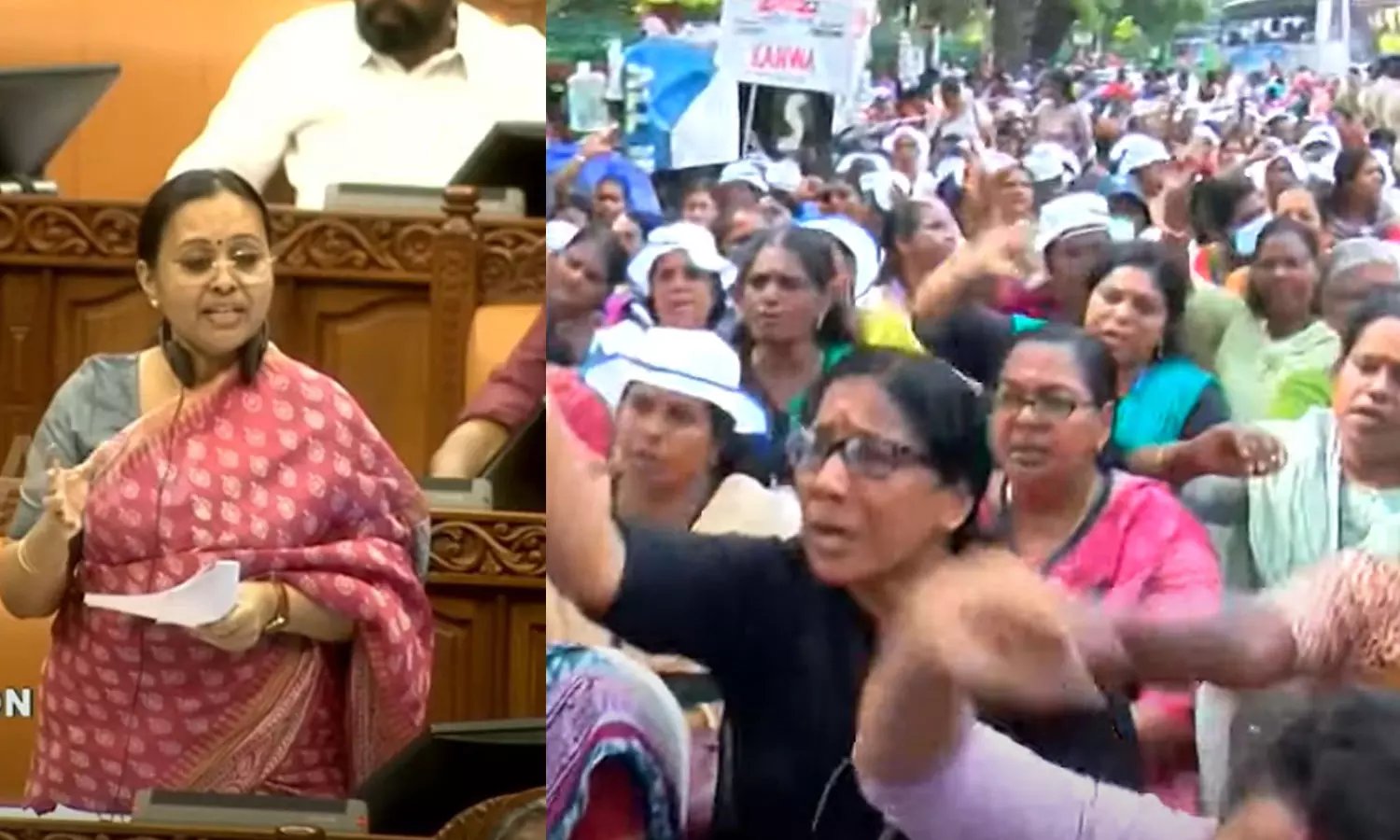 asha workers protest,Veena George,niyamasabhanews, asha workers protest,Veena George,niyamasabhanews,