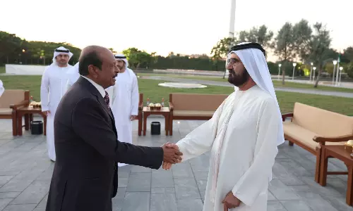 MA Yusuf Ali attended the Iftar banquet hosted by the Ruler of Dubai
