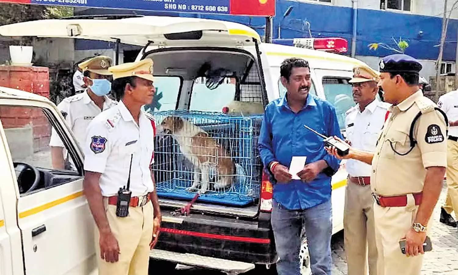 Driver misuses ambulance to transport pet dog in Telangana Driver misuses ambulance to transport pet dog in Telangana