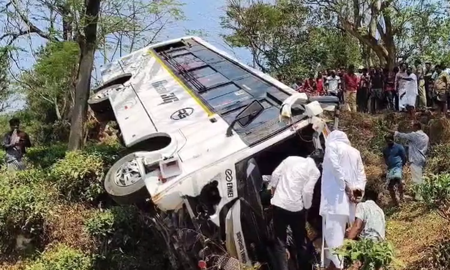 ഗൂഡലൂരിൽ മലയാളികൾ സഞ്ചരിച്ച ടൂറിസ്റ്റ് ബസ് അപകടത്തിൽ പെട്ടു