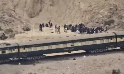 Baluchistan Liberation Army shows people outside