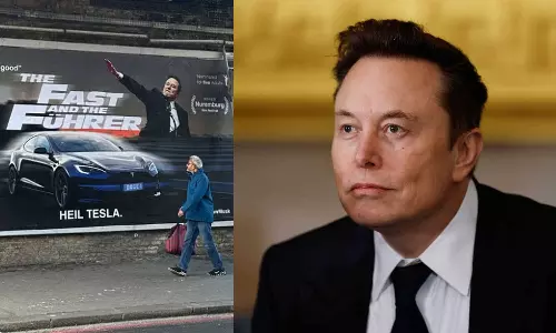 ആ നാസി സല്യൂട്ടുകാരന് എന്തിന് പണം കൊടുക്കണം, നിങ്ങളും അയാൾക്കൊപ്പമാണോ: ലണ്ടനിലുടനീളം മസ്‌കിനെതിരെ പോസ്റ്ററുകൾ