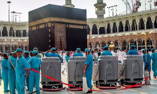 മക്കയിലെ മസ്ജിദുൽ ഹറാമിൽ ശുചീകരണത്തിനായി മികച്ച ക്രമീകരണങ്ങൾ