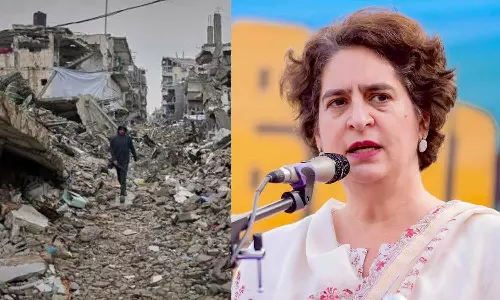 ക്രൂരമായ കൊലപാതകം: ഗസ്സക്ക് മേലുള്ള ഇസ്രായേൽ ബോംബാക്രമണത്തെ രൂക്ഷമായി വിമർശിച്ച് പ്രിയങ്ക ഗാന്ധി