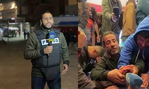 എഴുന്നേൽക്കൂ, ലോകത്തോട് സംസാരിക്കൂ; ഇസ്രായേൽ ആക്രമണത്തിൽ കൊല്ലപ്പെട്ട ഗസ്സ മാധ്യമപ്രവർത്തകന് വൈകാരികമായി വിടചൊല്ലി പിതാവ് എഴുന്നേൽക്കൂ, ലോകത്തോട് സംസാരിക്കൂ; ഇസ്രായേൽ ആക്രമണത്തിൽ കൊല്ലപ്പെട്ട ഗസ്സ മാധ്യമപ്രവർത്തകന് വൈകാരികമായി വിടചൊല്ലി പിതാവ്