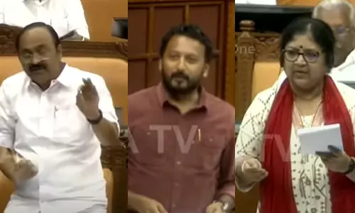 പോടാ ചെറുക്കാ എന്ന് മന്ത്രി ബിന്ദു വിളിച്ചെന്ന് വി.ഡി സതീശൻ; രാഹുൽ മാങ്കൂട്ടത്തിലിനെതിരായ പരാമർശത്തിൽ പ്രതിപക്ഷ പ്രതിഷേധം