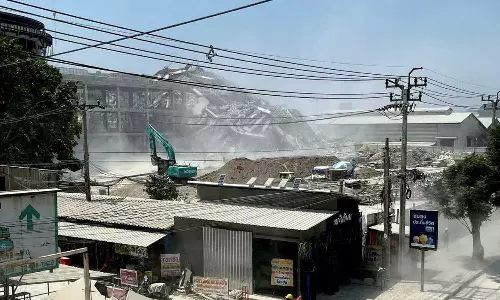 മ്യാൻമർ ഭൂചലനം: നൂറോളംപേർ മരിച്ചു; കെട്ടിടം തകർന്ന് എഴുപതോളം പേരെ കാണാതായി