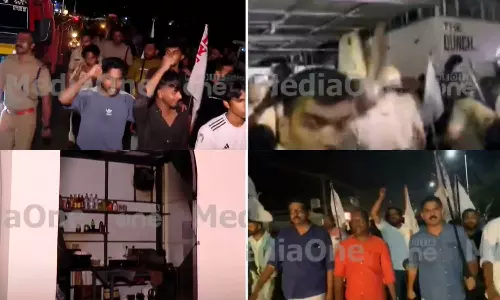DYFI activists vandalized shop in Kovur in the presence of police