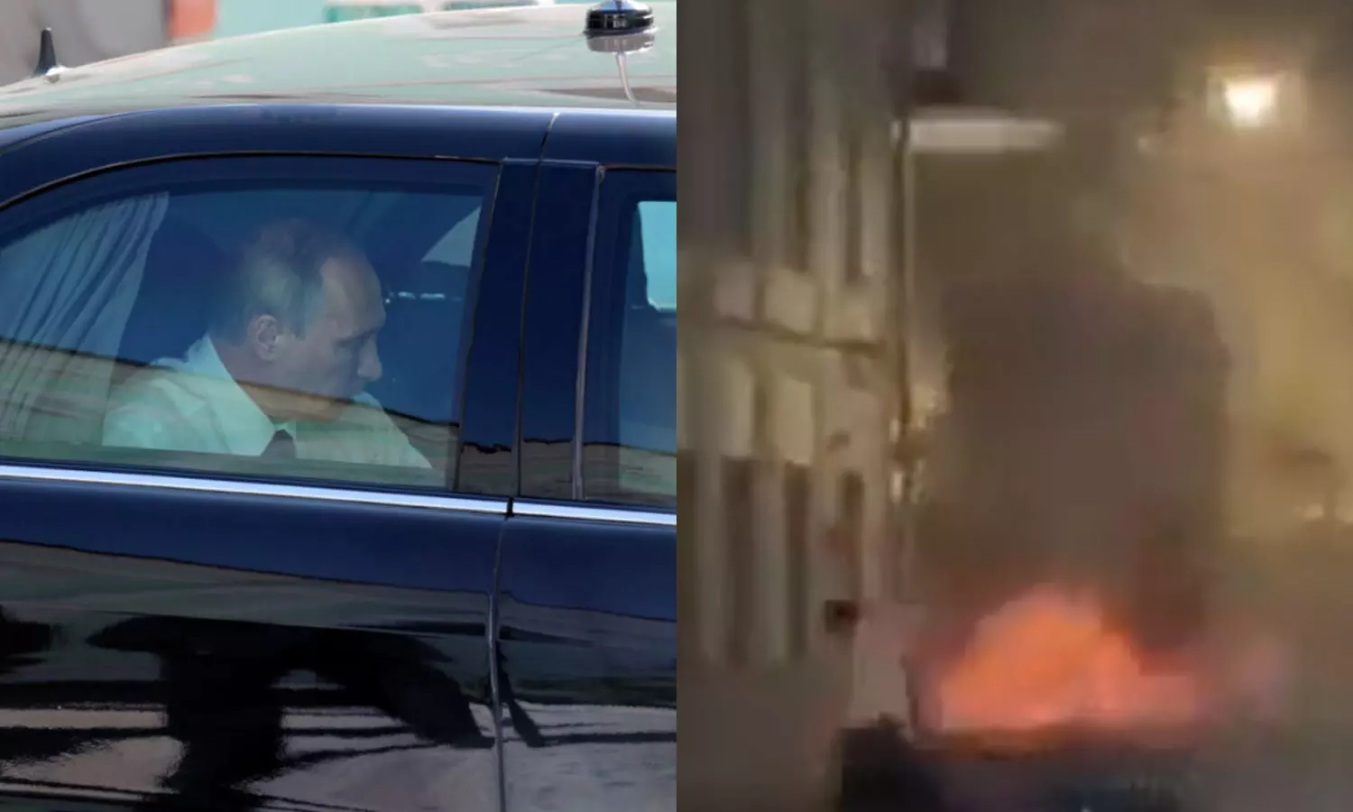 പുടിന്റെ നേരെ വധശ്രമമോ? റഷ്യൻ പ്രസിഡന്റിന്റെ കാറിന് തീപിടിച്ചതായി റിപ്പോര്‍ട്ട്