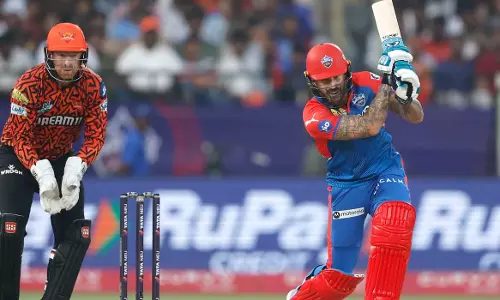 Du Plessis hits half-century; Delhi beats Hyderabad by seven wickets, second