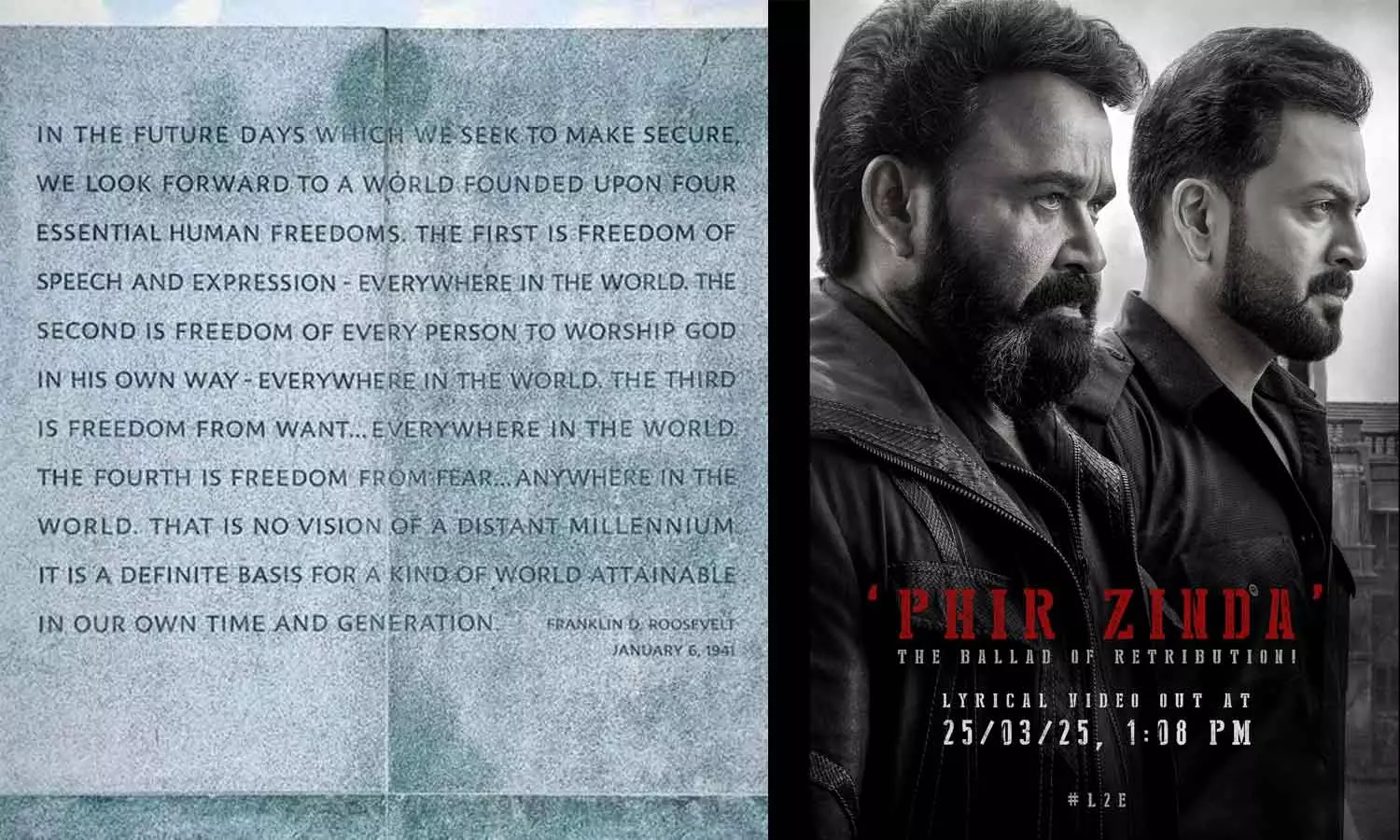 Ashirvad Cinimas facebook post on freedom of speech