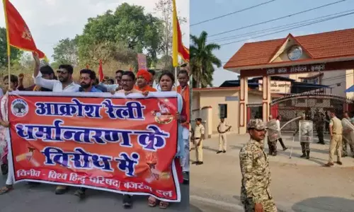 മതപരിവർത്തനം നടത്താൻ ശ്രമിച്ചെന്ന് ആരോപണം; ഛത്തീസ്ഗഢിൽ ക്രിസ്ത്യൻ സഭയുടെ നഴ്‌സിങ് കോളജിനെതിരെ ഹിന്ദുത്വ സംഘടനകളുടെ പ്രതിഷേധം