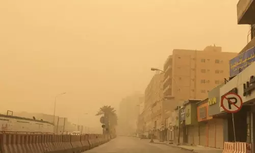 Dust storms in various parts of Saudi Arabia