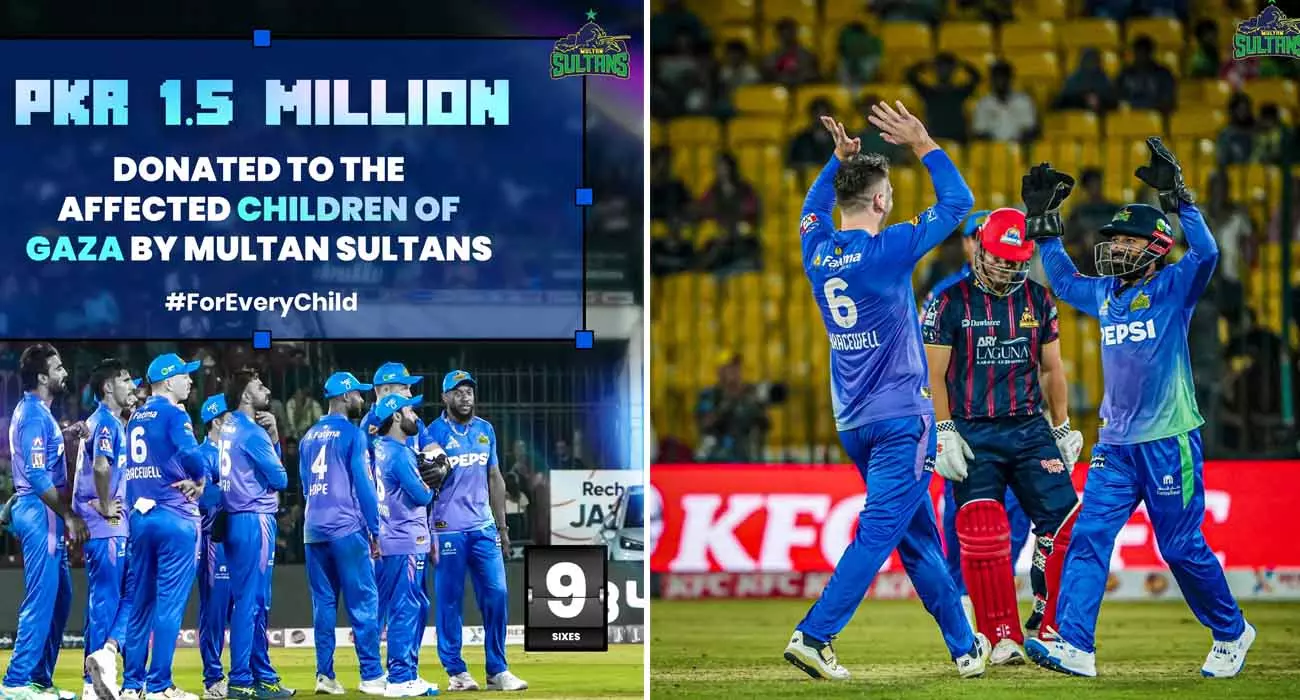 PSL team Multan Sultans announces Rs 1 lakh for every six and wicket taken by Palestine