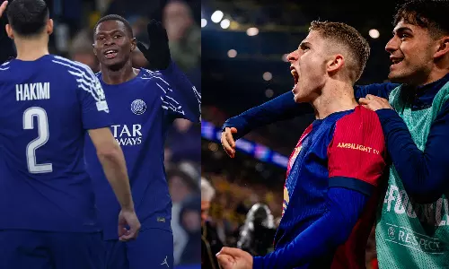 വിറപ്പിച്ച് വീണു; ബാഴ്സയും പി എസ്.ജിയും സെമിയില്‍