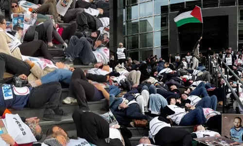 ഞങ്ങളെയാണ് ഇല്ലാതാക്കിയത്: ഗസ്സയിൽ കൊല്ലപ്പെട്ട മാധ്യപ്രവർത്തകർക്ക് ഐക്യദാർഢ്യവുമായി ഫ്രാൻസിൽ പ്രതീകാത്മക പ്രകടനം