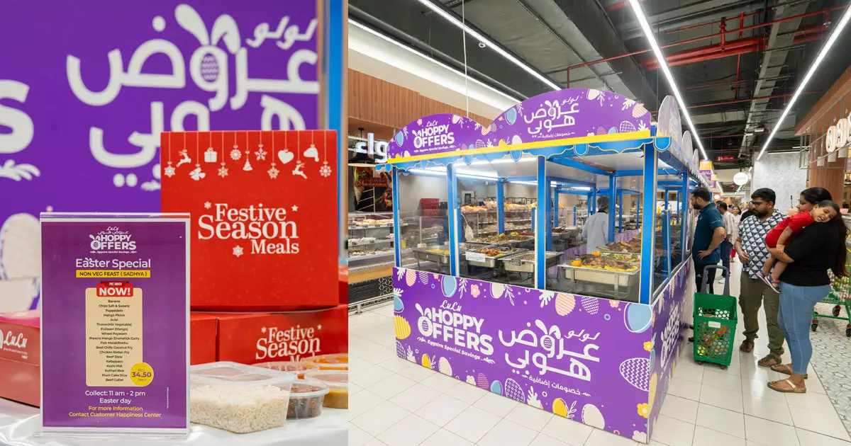 Achayans Sadya at Lulu with over 18 dishes