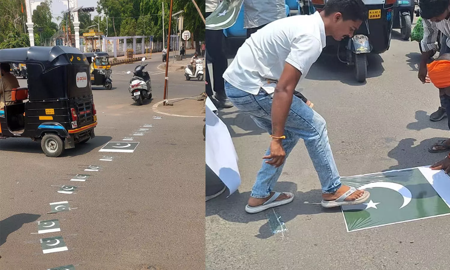 റോഡിൽ പാകിസ്താൻ പതാകയുടെ സ്റ്റിക്കറുകൾ:  കർണാടകയിൽ ആറ് ബജ്‌റംഗ് ദൾ പ്രവർത്തകർ കസ്റ്റഡിയിൽ